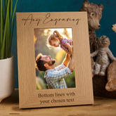Personalised Photo Frame Laser Engraved Wood Any Occasion